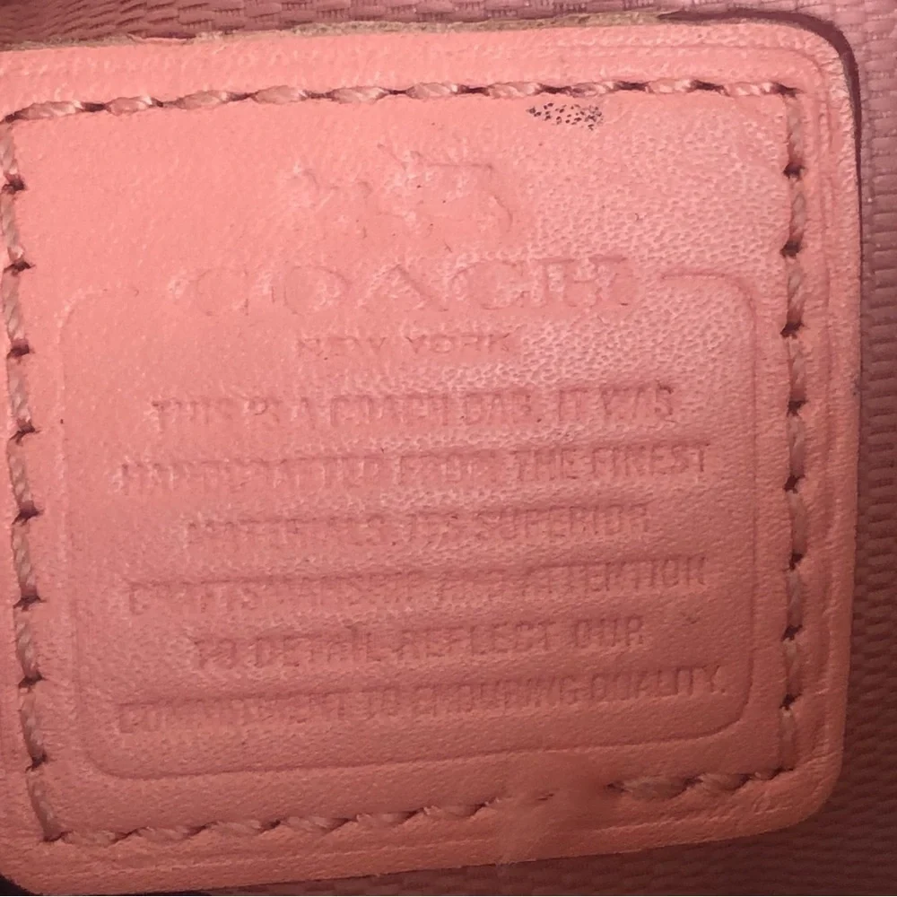 Coach Pebbled Convertible crossbody shoulder bag silver pink F52901